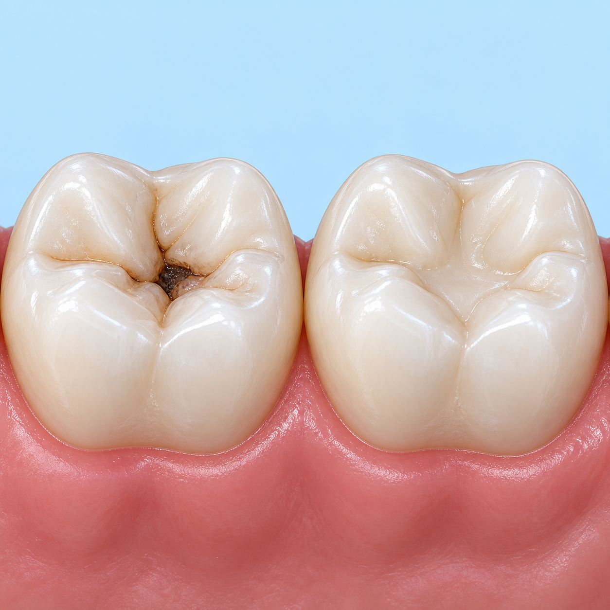 Fillings and restorations: explanatory diagram
